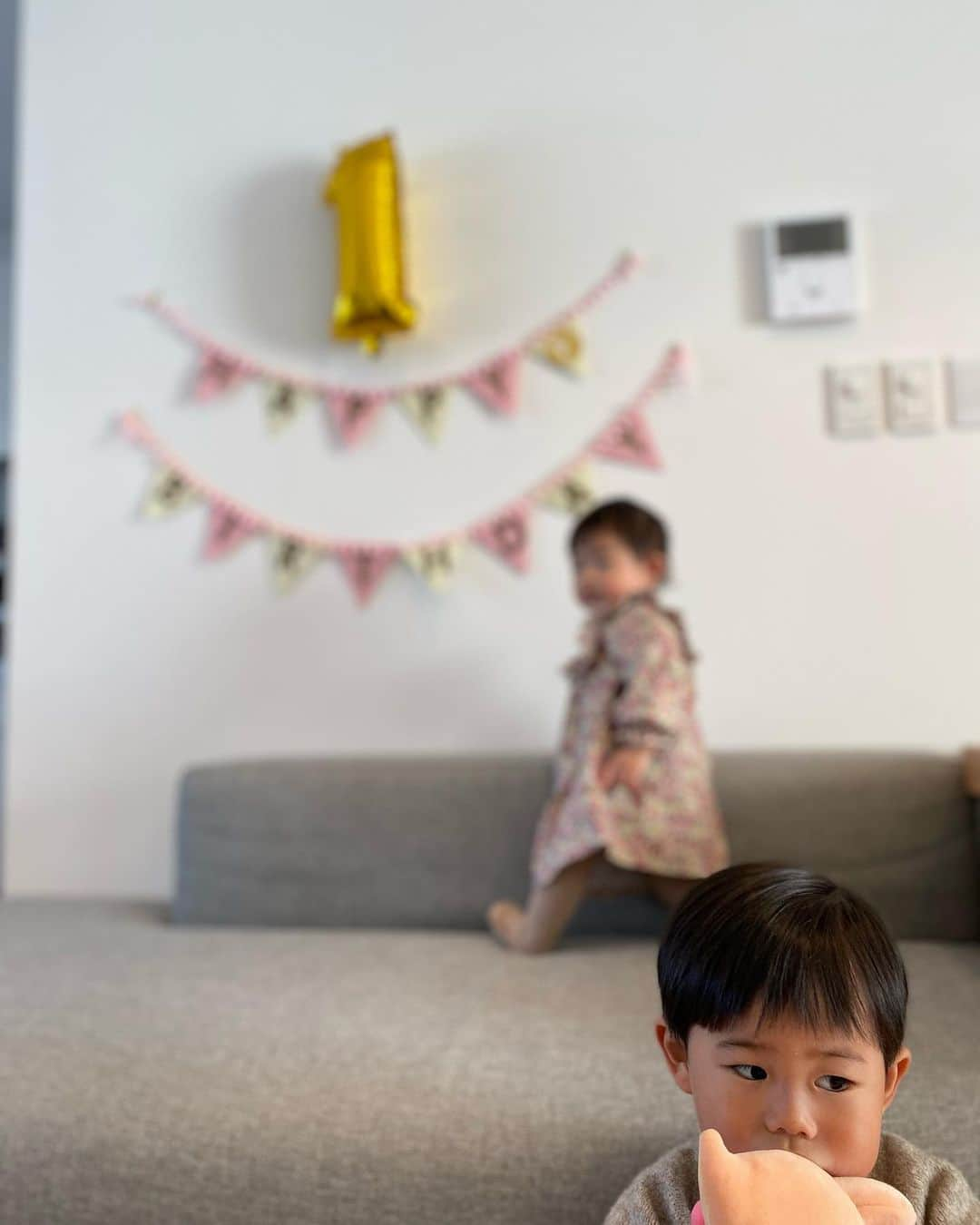 小池龍太さんのインスタグラム写真 - (小池龍太Instagram)「杏ちゃんは1歳のお誕生日🎂🥰  早いなー。この時期は大忙し。 25日は長男の暖くん3歳のお誕生日🙄  #1歳 #おめでとう #happybirthday   #とにかく写りたい兄貴 #終いにはピント兄貴に合う #ついに1人に #君は25日です  #パギ君おめでとうございます #付け加えときました笑笑」12月22日 19時14分 - iamryu____k