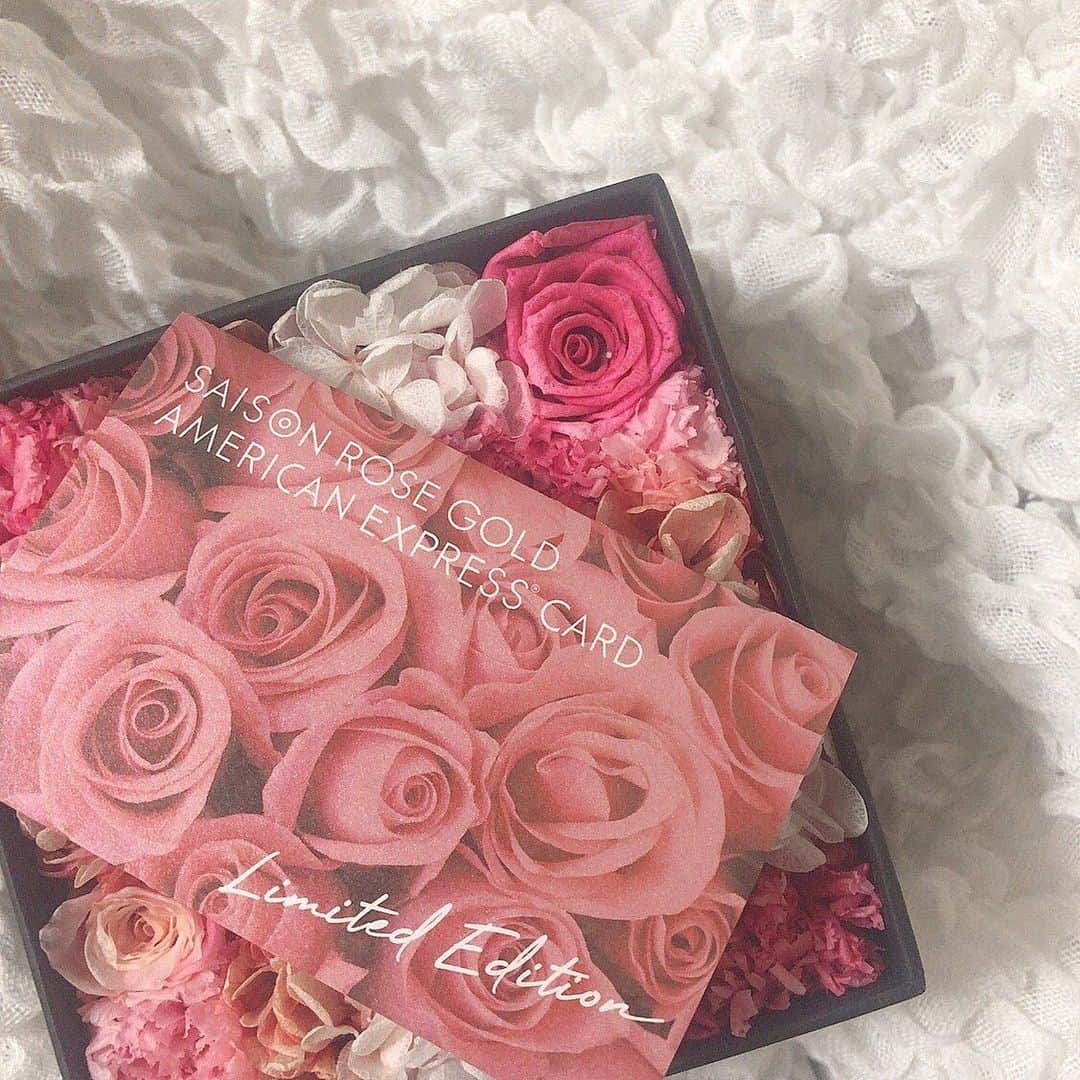 菊池かなこのインスタグラム：「. セゾンローズゴールドアメックスカードがローンチされました🌸 . 1年に1回だけしか入会できないレアなカード、今は2021年6月末まで入会できるみたい . 年会費じゃなくて月会費、月980円で入会出来るよ👌 毎月スタバのドリンクチケット500円分もらえるんだって☕︎  さらに長く入会していると、ニコライバーグマンのフラワーボックスや一流ホテルのお食事券など...豪華なプレゼントももらえる🎁!! . ピンクのカード可愛い💳 またアメックス使いたくなった☺︎ . . ୨୧┈┈┈┈┈┈┈┈┈┈┈┈┈┈┈┈┈୨୧ #セゾンローズゴールドアメックス #セゾンローズゴールド #saison_PR #ニコライバーグマン #saisoncard #クレジットカード #セゾンカード」
