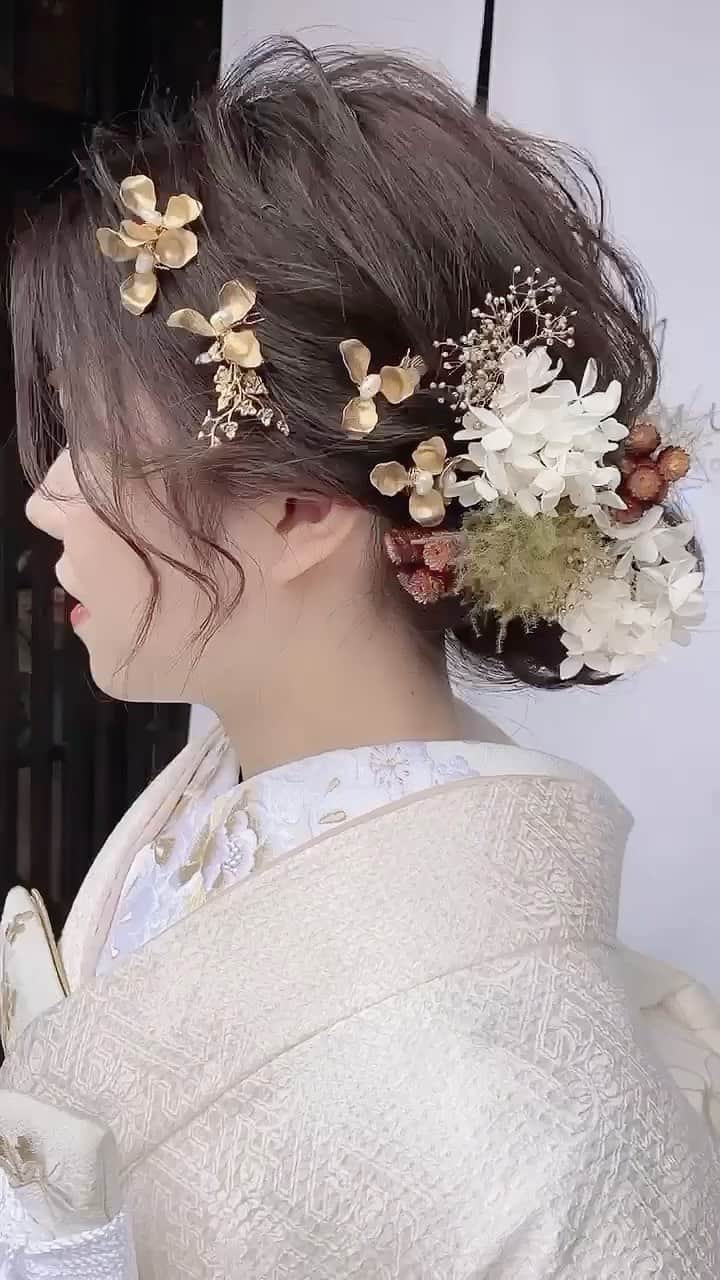 のインスタグラム：「和装前撮り📸 早朝からお越し頂きありがとうございました🙇‍♂️  京都和装前撮りヘアメイク指名は @the_dress_room さんに日程、空き状況をお問い合わせ下さいませ。  #前撮り#和装前撮り#和装#京都」