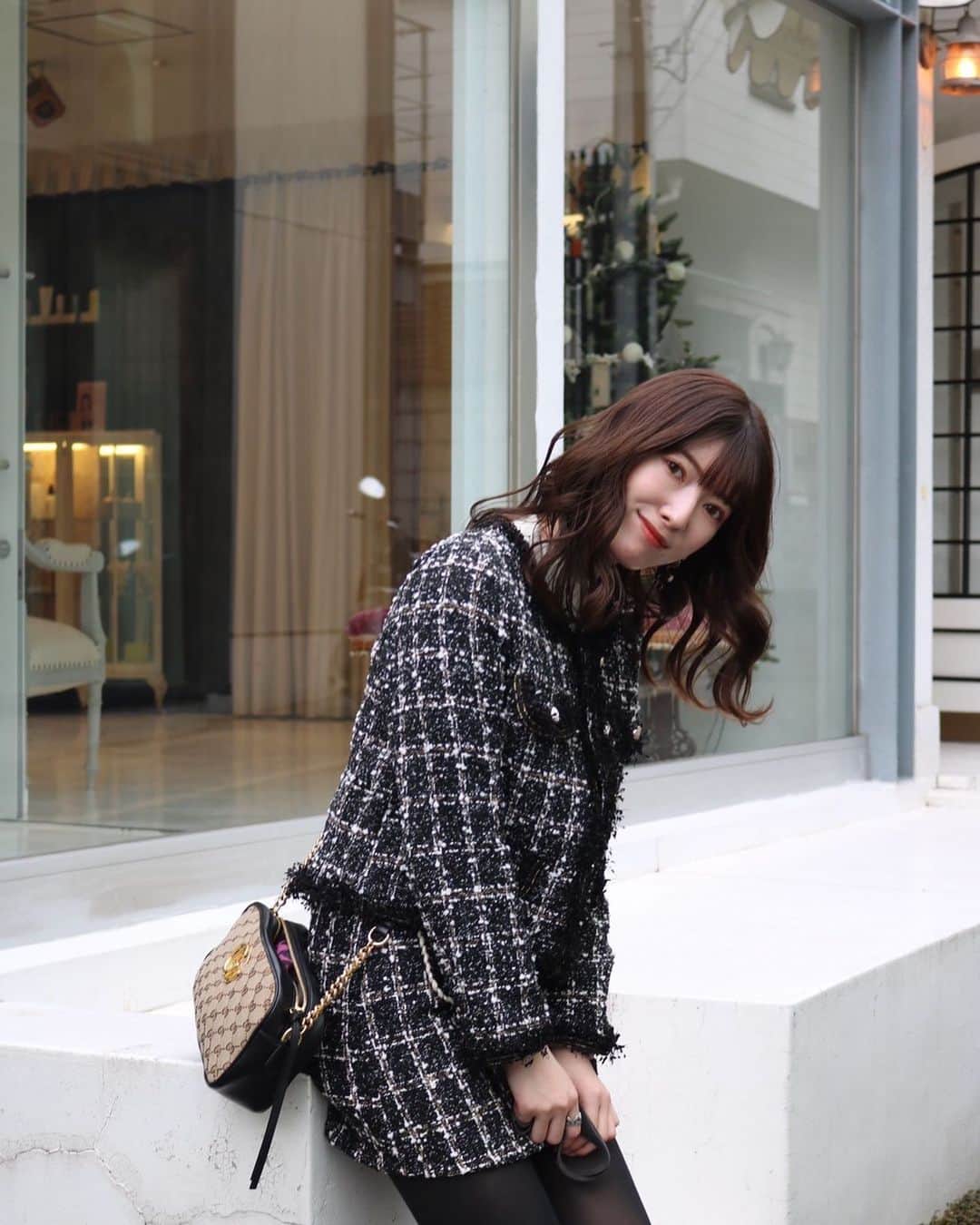 日下部美愛のインスタグラム：「これ盛れたから顔の加工無し！！  #韓国ファッション #セットアップコーデ  #photo #japan #model #me #hair #fashion #fashionblogger #makeup  #followme #instagood #camera #instadaily #dailylook #한국 #맞팔 #사진 #데일리  #韓国ヘア」