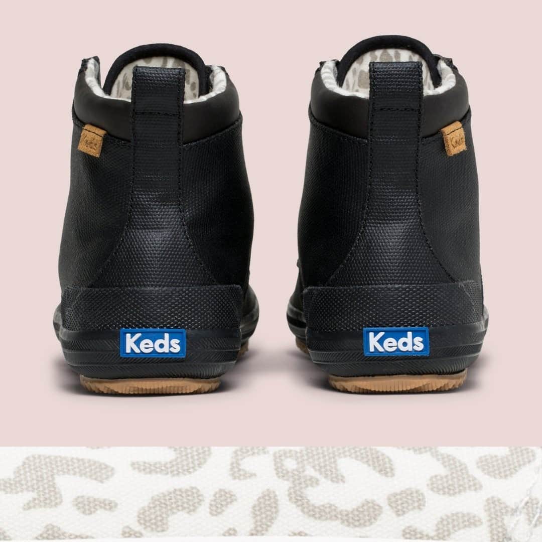 Kedsのインスタグラム：「Sleek on the outside, a little wild on the inside. This version of our bestselling Scout Boot features leopard-print lining for a subtle roar.」
