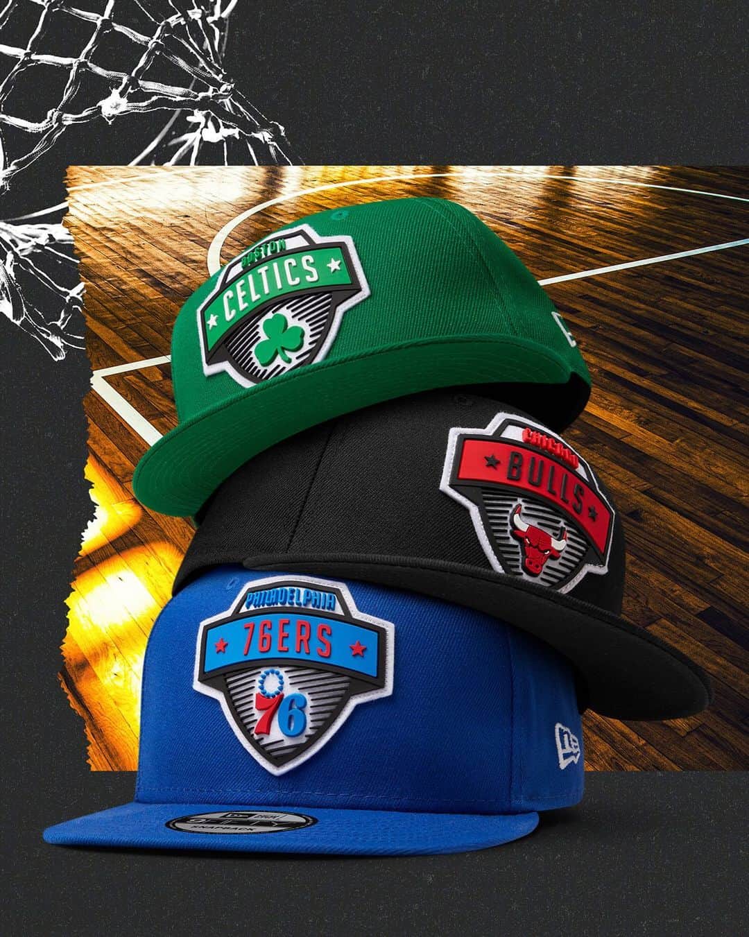 ニューエラ・キャップのインスタグラム：「After a brief break, basketball is back! Get ready for the season with the Official NBA Tip-Off Collection. . Link in bio」