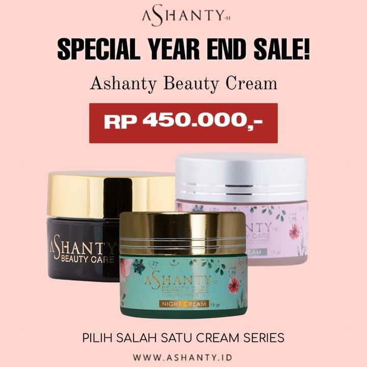 ASHANTY BEAUTY CREAM OFFICIALのインスタグラム：「Hanya Rp 450.000,- perpaket! Jangan sampai kehabisaaan promo akhir tahun dari Ashanty Beauty Cream.   Ashanty Beauty Cream merawat dan menutrisi kulit wajah secara maksimal hingga lapisan terdalam, membuat wajah lebih sehat, cerah dan berseri 🌸  _________________________________ Informasi dan pemesanan : WA: 081293823950 WA: 085781140354 WA: 081287388885 WA: 087778489900 FAST RESPONS CLICK LINK yang ada di Bio IG @ashantyid  _________________________________ #creamwajag #beauty #cosmetics #brandlocal #skincare #skincarelocal #thehermansyah #beautyvlogger #beauty #kosmetikmahal #ashantyid #keluargaasix #ashantyhermansyah #mua」