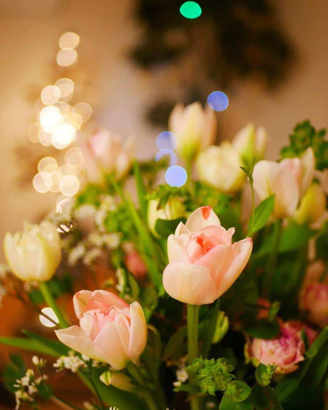 松下萌子のインスタグラム：「#日比谷花壇  から可愛い春のお花が届きました🌷 サブスクリプションサービスで、月に2回、幸せが届くんだって🌼楽しみだなぁ😌🎄 春は特に、お花が可愛い季節で大好きです。 お部屋にお花があると、一気に華やぐので、心も豊かに。  #ハナノヒ365days   #ハナノヒ 　#日比谷花壇サブスク」