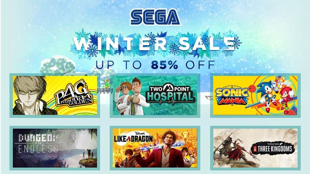 SEGAさんのインスタグラム写真 - (SEGAInstagram)「❄️☃️STEAM WINTER SALE ALERT☃️❄️  It’s that time of the year! Warm up with up to 85% off amazing SEGA titles like Persona 4 Golden, Sonic Mania, Two Point Hospital, Yakuza: Like a Dragon and many more!  Get your bargains on Steam! Link in bio.」12月23日 4時00分 - sega