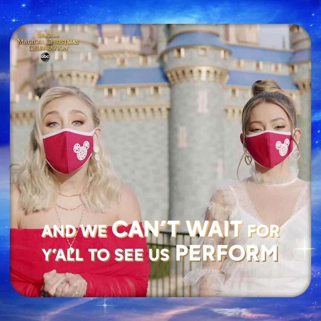 アメリカン・ブロードキャスティング・カンパニーのインスタグラム：「It's happening! Have a holly and jolly time with @maddieandtae as they perform at @waltdisneyworld on the #DisneyChristmasCelebration this Christmas! 🎶」