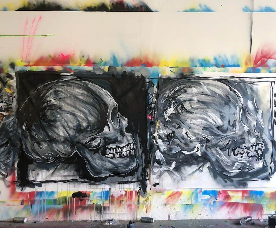 カラーさんのインスタグラム写真 - (カラーInstagram)「When you can’t figure it out ..you figure it out #rollandberry #skullart #streetart #lostart #aerosolart #freehand #sketchdaily #keepdrawing #skulls #lifedrawing #energy #frequency #vibration #believeinyourself #billionaire #buyart #attractlove #unstoppable #universe #loveyoujajson」12月23日 6時34分 - rollandberry