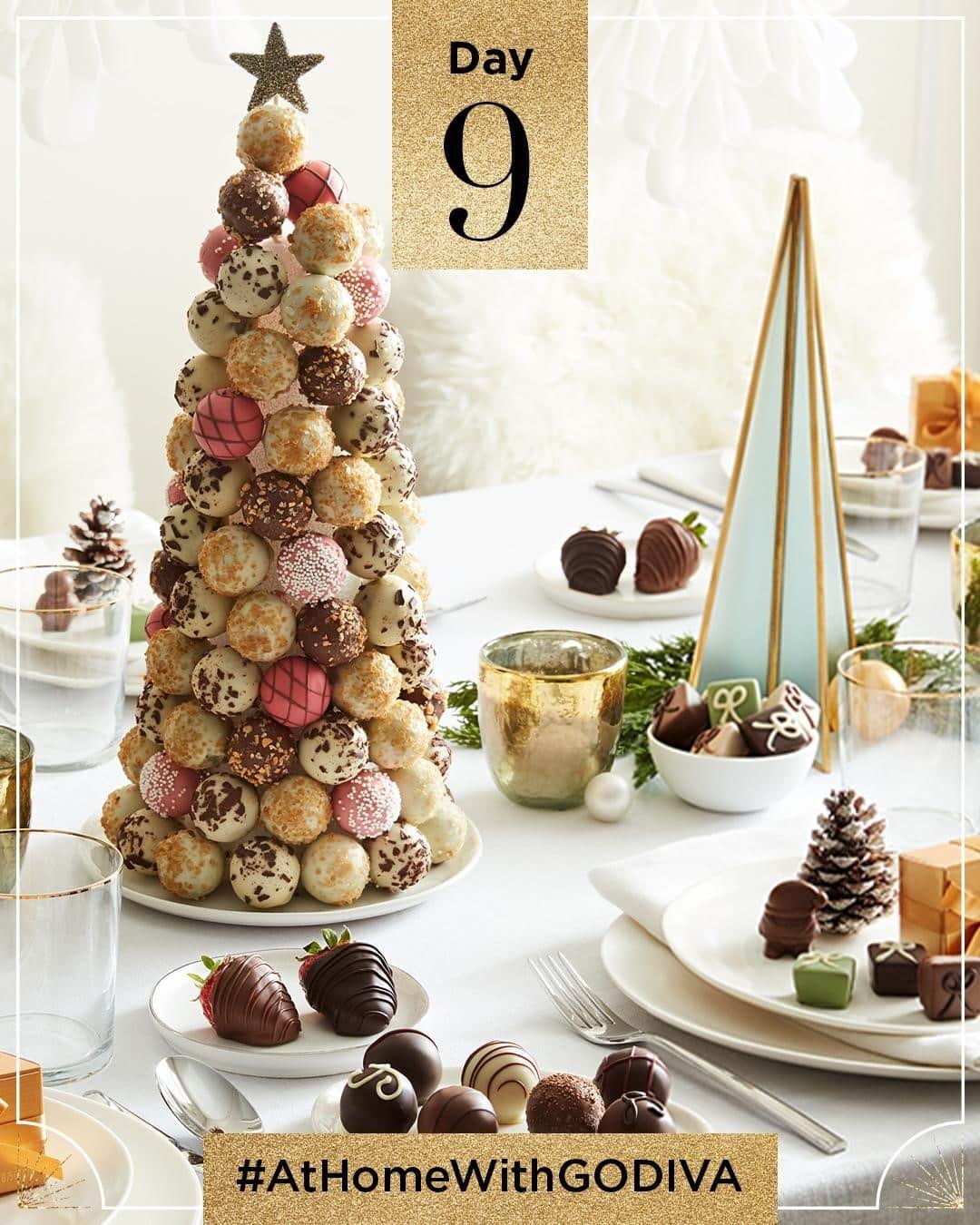 GODIVAさんのインスタグラム写真 - (GODIVAInstagram)「On the ninth day of Christmas GODIVA gave to me, a towering Truffles holiday tree. 🎄🤩   Head to your local GODIVA for delicious last-minute holiday treats!」12月23日 7時25分 - godiva