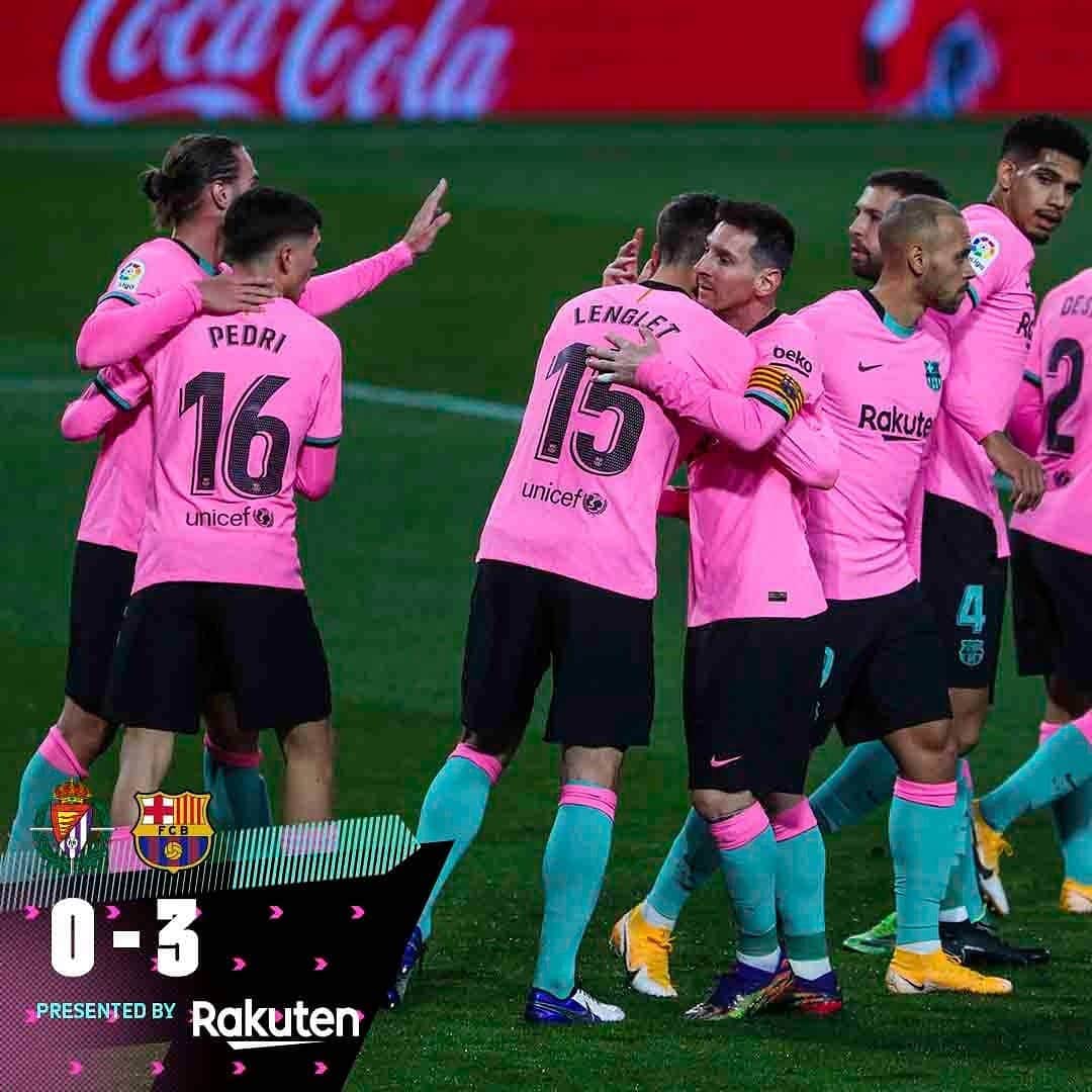 FCバルセロナさんのインスタグラム写真 - (FCバルセロナInstagram)「💓 Great WIN! 🏁 Valladolid 0-3 Barça ⚽ Lenglet, Braithwaite, Messi」12月23日 7時51分 - fcbarcelona