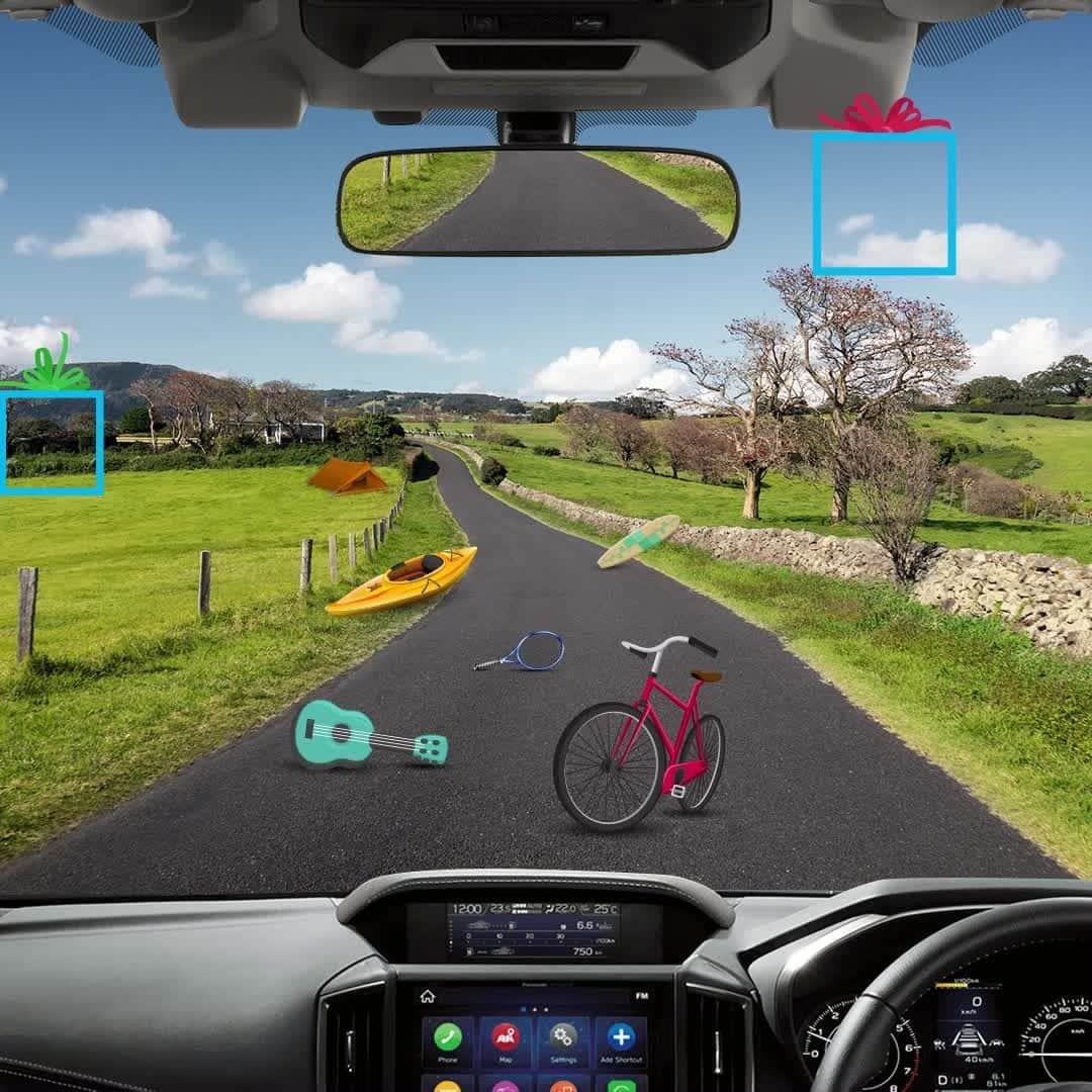 Subaru Australiaのインスタグラム：「Happy festive season from the Subaru team 🎄🎅🏻⁣ ⁣ Our EyeSight® Driver Assist Technology is like a vigilant second pair of eyes that monitors the road ahead 👀 If only it could help pick the prezzies you're really after... Screenshot when it hovers over something you want and send it to someone who might need a subtle reminder! 😉⁣  ⁣ #Subaru⁣ #EyeSight⁣ #Holidays⁣ #MerryXmas⁣」