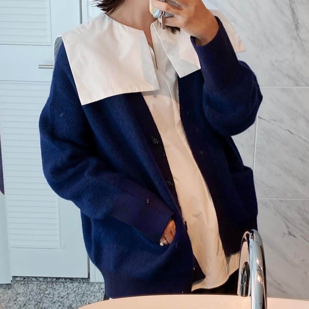 urakoのインスタグラム：「. 💙 . 大人気のシャギーカーデ キルティングシリーズも 入荷します✔︎ . カーディガンは着やすくて暖かくて結局全色揃えました😍 . . #MACHATT #ootd #マタニティ #妊娠7ヶ月  の頃 #🤰」