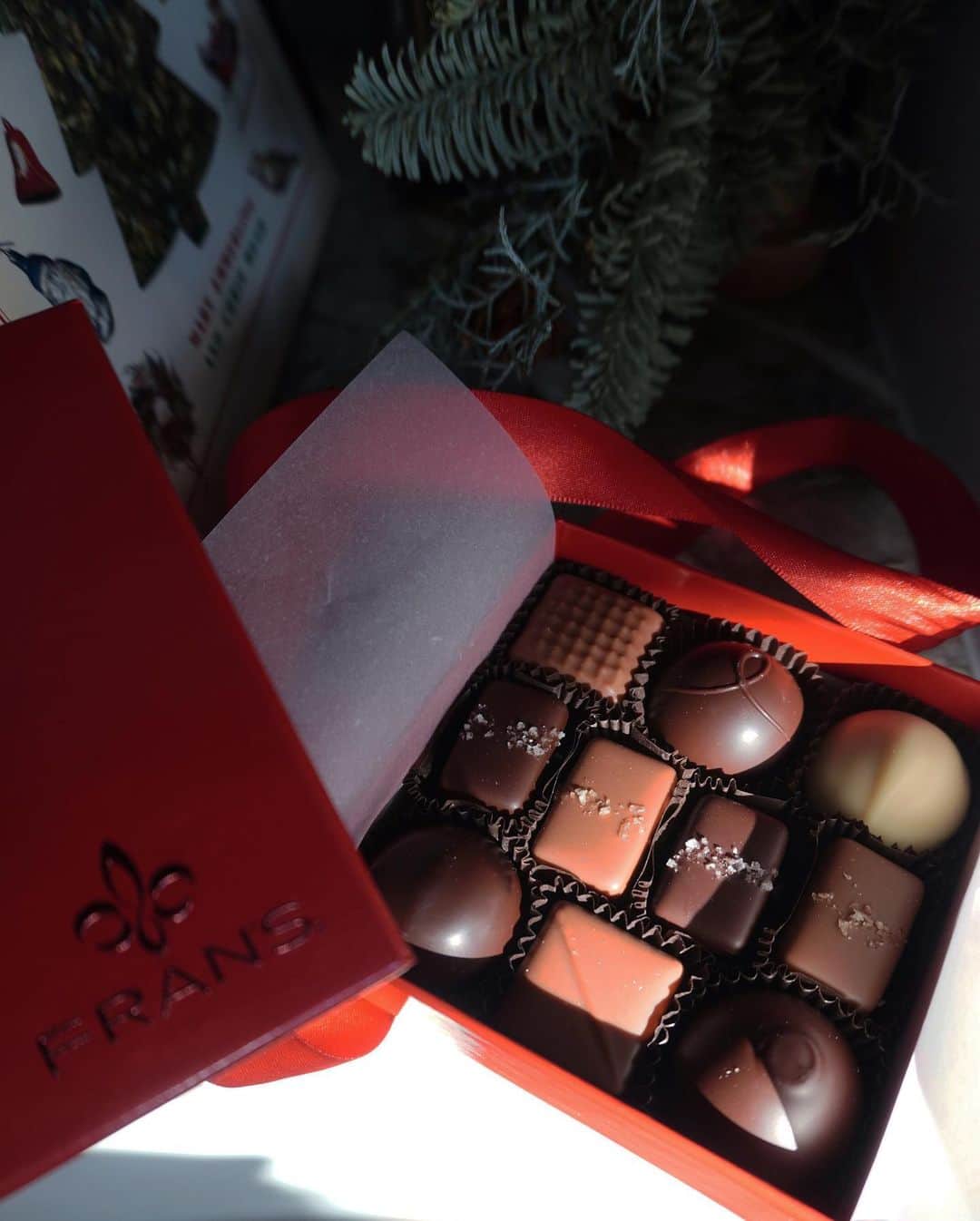 JUNNAさんのインスタグラム写真 - (JUNNAInstagram)「チョコレートが美味しい季節☃️  チョコレートのBOXって何でこんな にわくわくするんでしょ...❤️  お家で映画を見ながら、コーヒーとミルクチョコでコーティングされたスモークソルトキャラメルを...😳❤️  甘い時間のギフトって最高🤍  @frans_japan 🎅❤️  #チョコレート #チョコ#chocolate #chocolatelover #chocoholic #ギフト」12月23日 20時05分 - junna