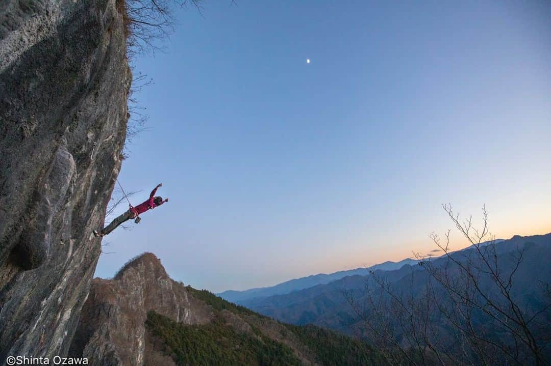 安間佐千さんのインスタグラム写真 - (安間佐千Instagram)「風の時代　8c+  昨日、まだ非公開ではある小ピープエリアのプロジェクトを完登することができた。日暮れ時を狙ったトライは緊張して登れず、その10分後のダメ押しのトライで完登！嬉しかった。  昨日は約400年ぶりに木星と土星が重なった。占星術には詳しくないが、人が天体の影響を強く受けていることは生きていて感じる。  ここ最近、僕の身の回りでは古き時代の流れと新しい軽やかな流れが衝突する出来事がたくさんある。きっと時代の変化を迎える上での一仕事という感じなのだろう。 でも、僕はより自分が喜ぶ方へ。自然な方へ。軽やかな方へ。進んでいきたい😊🎉  Kazenojidai(air energy) 8c+  I got FA of kopeep project yesterday. I kept falling on the last hard move but after sunset, I have done it!  Yesterday night, Jupiter and Saturn overlap for the first time in about 400 years. I'm not familiar with astrology but I feel that human are influenced by celestial bodies.  There were many collisions of old way of thinking and new way of thinking these days. It is probably hard work to get over the change of era influenced by stars. But I move on to the way I enjoy, more natural and light 😊🎉  📷by @shintaozawa   @adidasterrex @fiveten_official @petzl_official #アルテリア @oganoclimbing #二子山 #クライミング #風の時代 #木星 #土星 #グレートコンジャンクション」12月23日 12時37分 - sachiamma