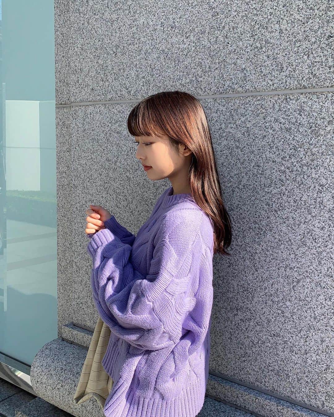 としお理歩さんのインスタグラム写真 - (としお理歩Instagram)「#りほすたいる   紫のニット♡」12月23日 21時34分 - riho_toshio