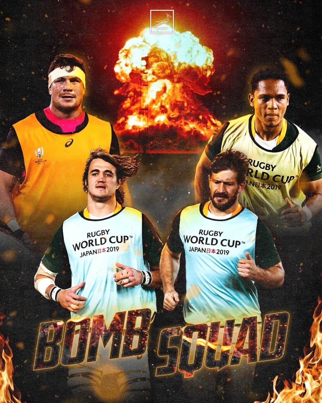 ラグビー南アフリカ代表さんのインスタグラム写真 - (ラグビー南アフリカ代表Instagram)「Double-tap to show your love for the famous Rugby World Cup “Bomb Squad”. 💚  #StrongerTogether @MTNza」12月23日 18時00分 - bokrugby