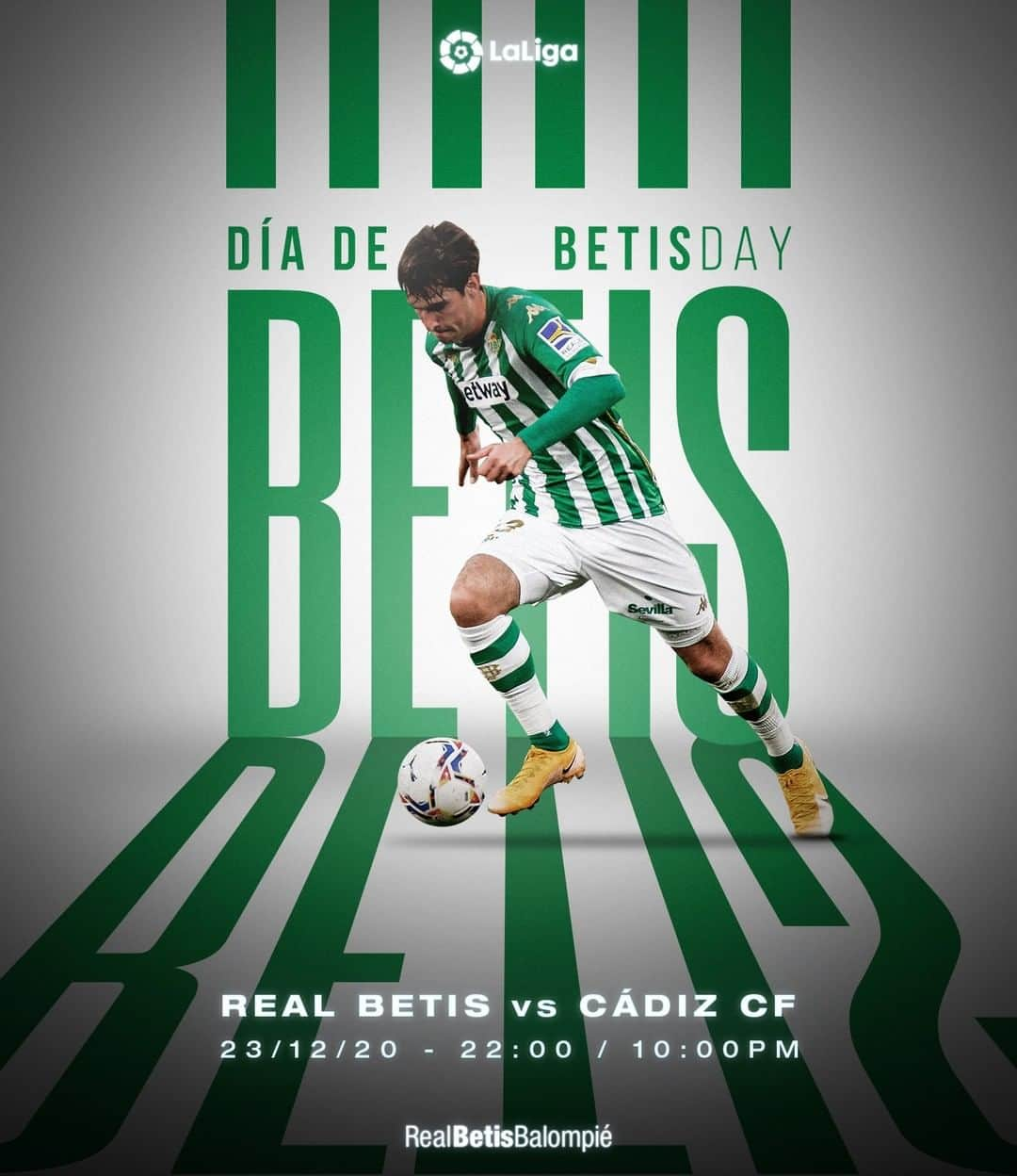 レアル・ベティスさんのインスタグラム写真 - (レアル・ベティスInstagram)「¡Hoy es diferente! 🙌 ¡Hoy es #DíaDeBetis! 💚💚  📍 Jornada 15 🆚 @cadizclubdefutbol  🏟 Benito Villamarín ⏰ 22:00h 📺 GOL -- Today is different! 🙌 Today is a #BetisDay! 💚💚  📍 Match 15 🆚 Cádiz CF  🏟 Benito Villamarín ⏰ 10 p.m. (CET)」12月23日 18時33分 - realbetisbalompie