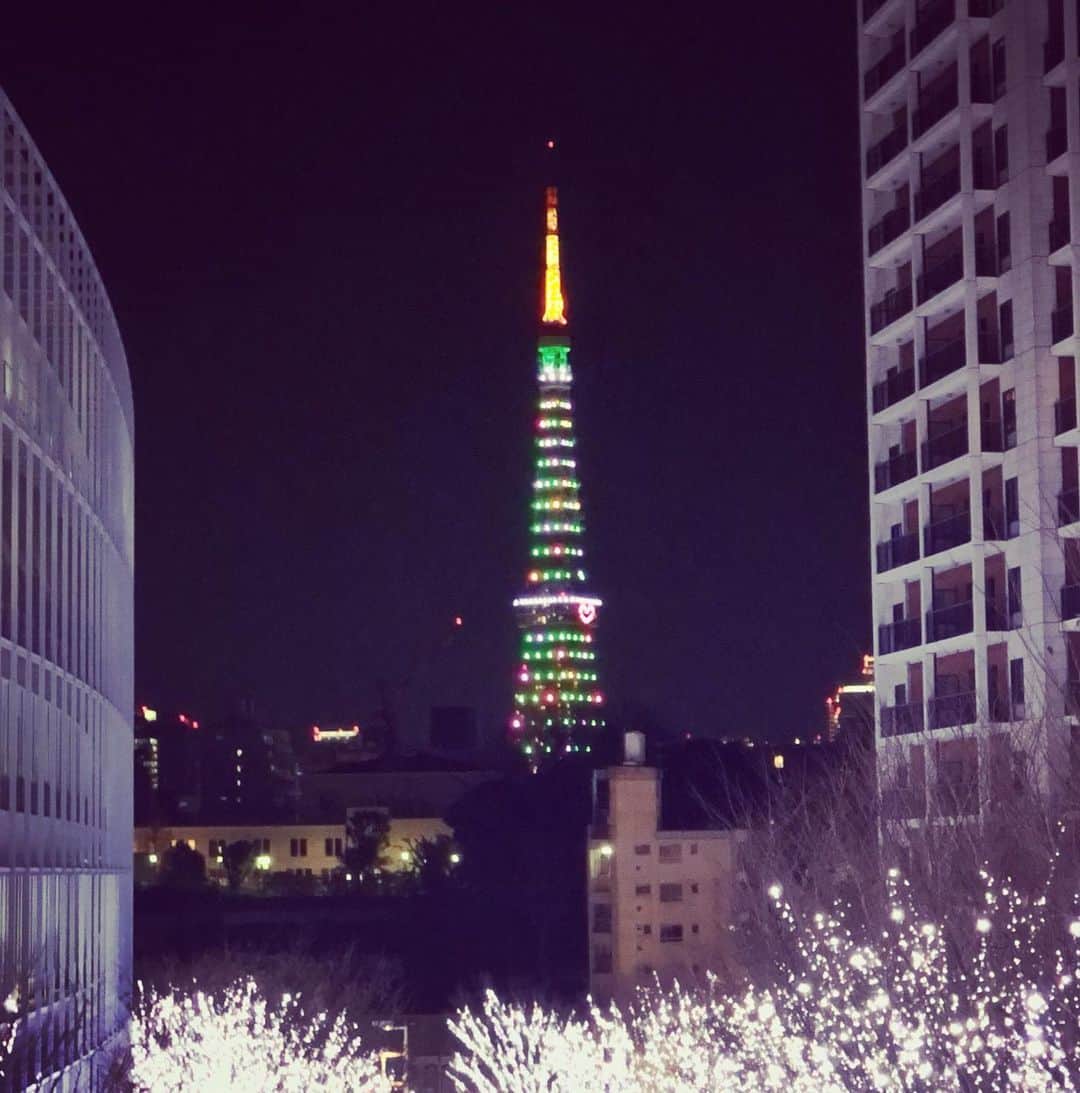 野宮真貴さんのインスタグラム写真 - (野宮真貴Instagram)「.﻿ 東京は夜の七時♪﻿ ﻿ 巨大なクリスマス・ツリーが出現🎄﻿ ﻿ 今日は、東京タワーの日🗼﻿  1958年の今日、完成したのね。 私の2コ上の先輩。﻿ いつも、見守ってくれてありがとう😊﻿ ﻿ #東京は夜の七時 #東京タワーの日 #東京タワー #🗼 #野宮真貴 #missmakinomiya﻿」12月23日 19時01分 - missmakinomiya