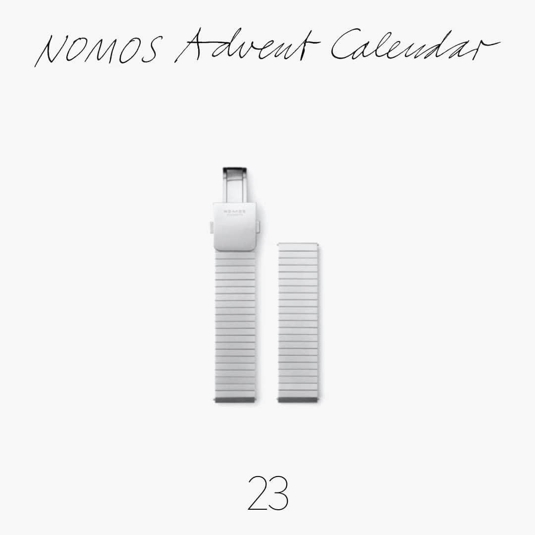 のインスタグラム：「One more day to go in the NOMOS Advent Calendar—and we’re saving some of the best for last: The gift behind door 23 is a work of art made of 145 stainless steel parts. But don’t worry, we’ll deliver it to you in one piece!  #nomos #glashütte #adventcalendar」