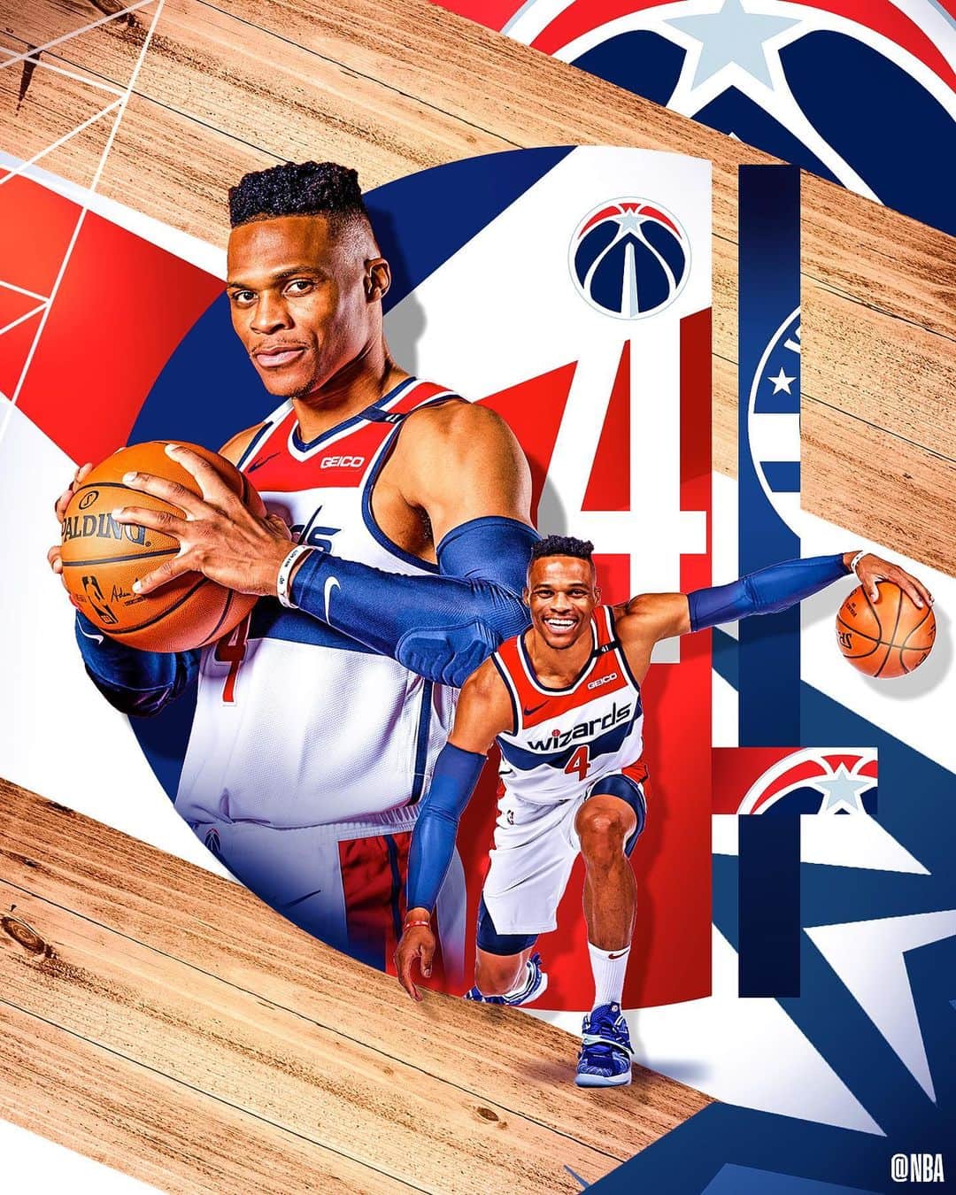 NBAさんのインスタグラム写真 - (NBAInstagram)「@russwest44 makes his @washwizards debut • 7:00pm/et on NBA League Pass!」12月24日 5時56分 - nba