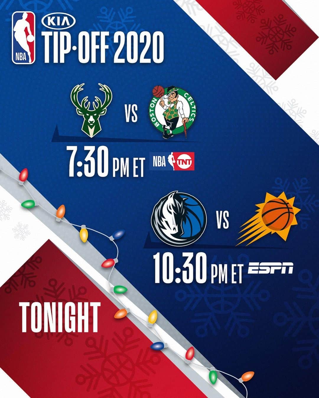 NBAさんのインスタグラム写真 - (NBAInstagram)「Which game are YOU watching tonight?? #KiaTipOff20」12月23日 22時03分 - nba