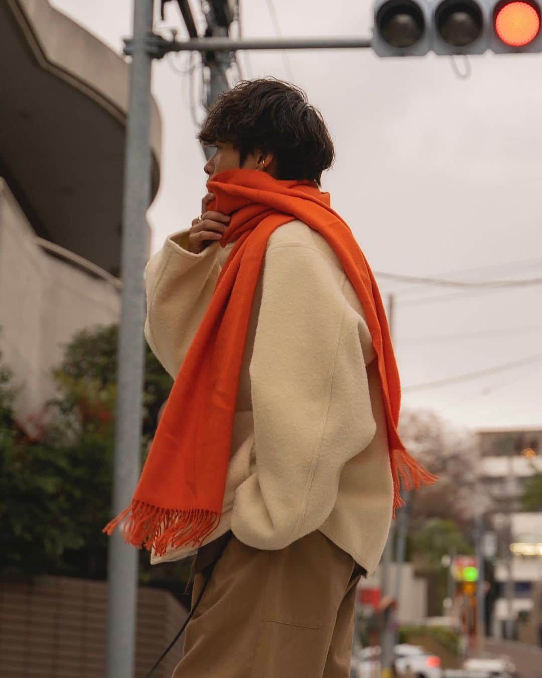 Ryoさんのインスタグラム写真 - (RyoInstagram)「ㅤㅤㅤㅤㅤㅤㅤㅤㅤㅤㅤㅤㅤ 暖色でまとめてみました🧥  Today's outfit outer:#rakines shirt:#etautz pants:#studionicholson shoes:#affixworks × #asics」12月23日 22時32分 - ryo__takashima