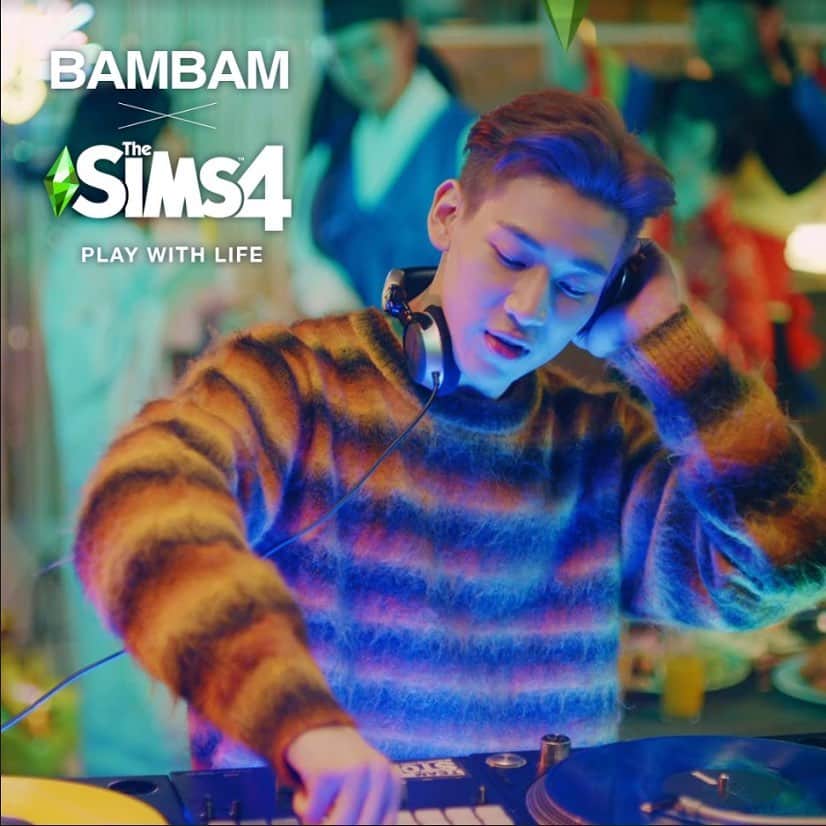 BamBam のインスタグラム：「You have all been amazing this year! Looking forward to 2021? It's celebration time in the one and only #TheSims4 💚 Check out the 1st release of the full version of #BamBamxTheSims4 #PlayWithLife video 🎉🎊     What special moments you've created in The Sims 4? Leave a comment and share with me!     Stay tuned, a live surprise with @TheSims might come soon 💚 #광고#AD#BamBamxTheSims4 #TheSims4 #PlayWithLife #EASponsored」