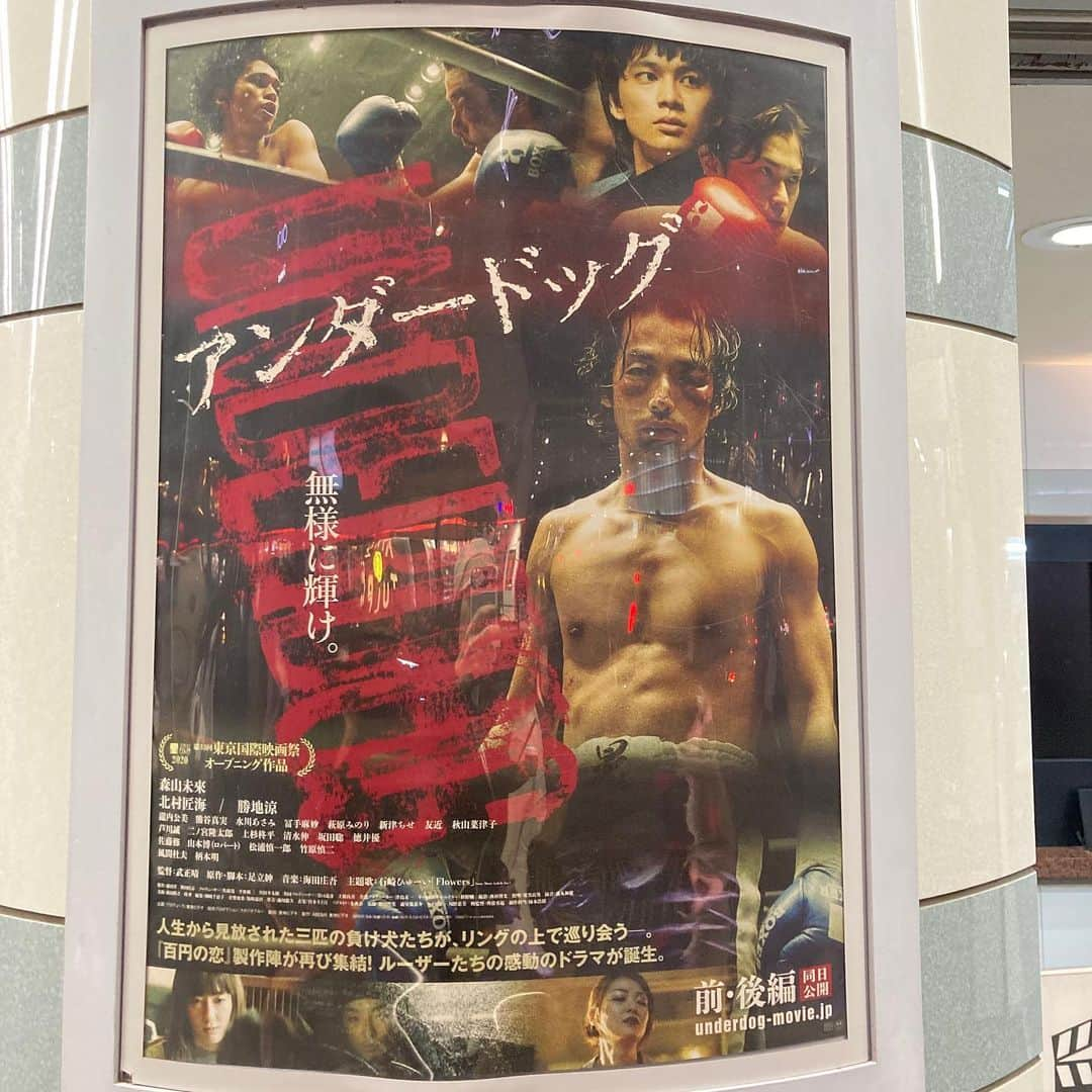 江藤あやさんのインスタグラム写真 - (江藤あやInstagram)「武正晴監督『アンダードッグ』  前編・後編、一気に観てきました！！  すごかった！とても良かった！！  時間にしたら長いはずなのに、あっという間でした。  めちゃ泣いてた。  帰り道、コンタクトもくもり、ぼーっとしながら帰る。  脚本の足立紳さんが出てきて、ほっこりしましたw  明日のクリスマスイヴは、目を腫らして過ごします。  #アンダードッグ #武正晴 監督 #足立紳 さん」12月23日 23時21分 - ayayakko19