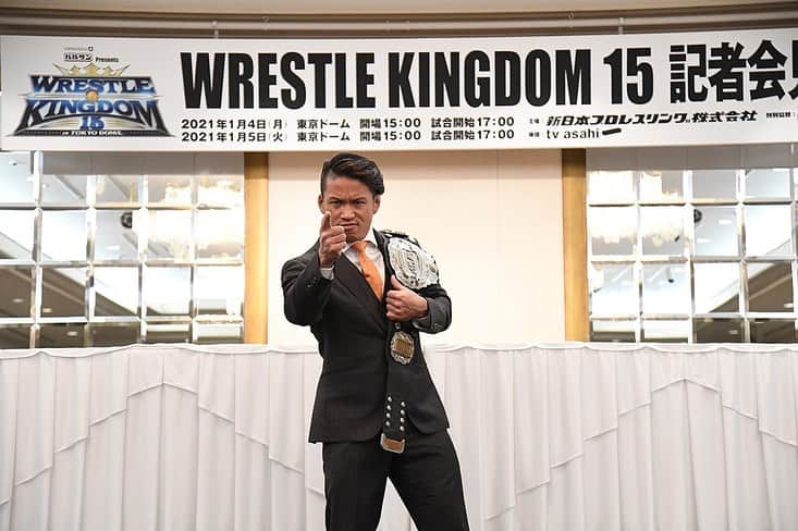 石森太二のインスタグラム：「👑WRESTLE KINGDOM 15 in TOKYO DOME 👑 Press Conference  #njwk15 #njpw #bonesoldier #balletclub #taijiishimori #石森太二」