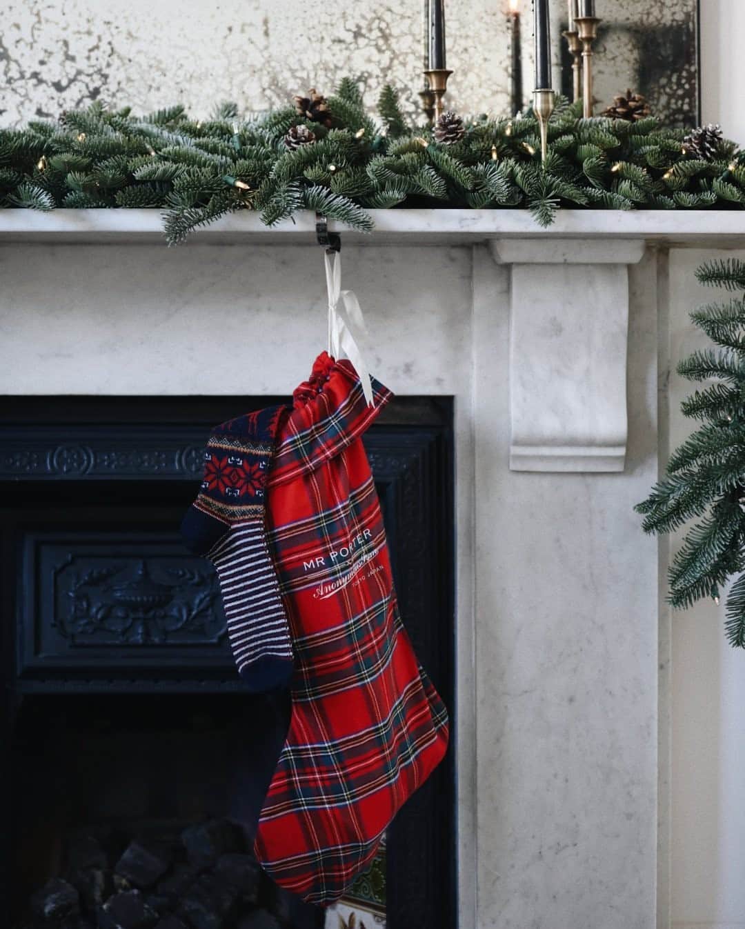 のインスタグラム：「The stockings were hung by the chimney with care...#MRPORTERLittleLuxuries  Anonymous Ism - 12-Pack Knitted Socks and Stocking Gift Set」