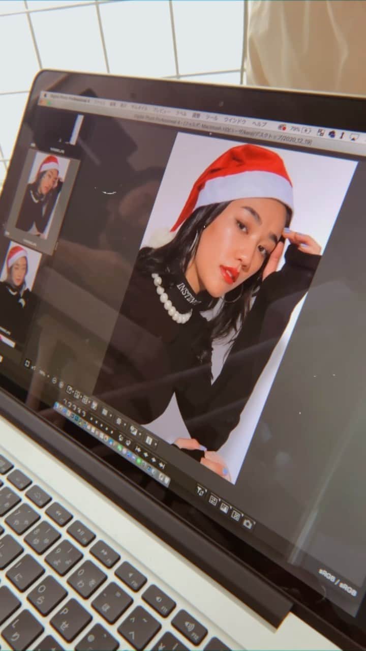 松本優のインスタグラム：「@qussio_official shooting🎅 #merrychristmas ❤️#メリクリ#メリークリスマス#撮影」