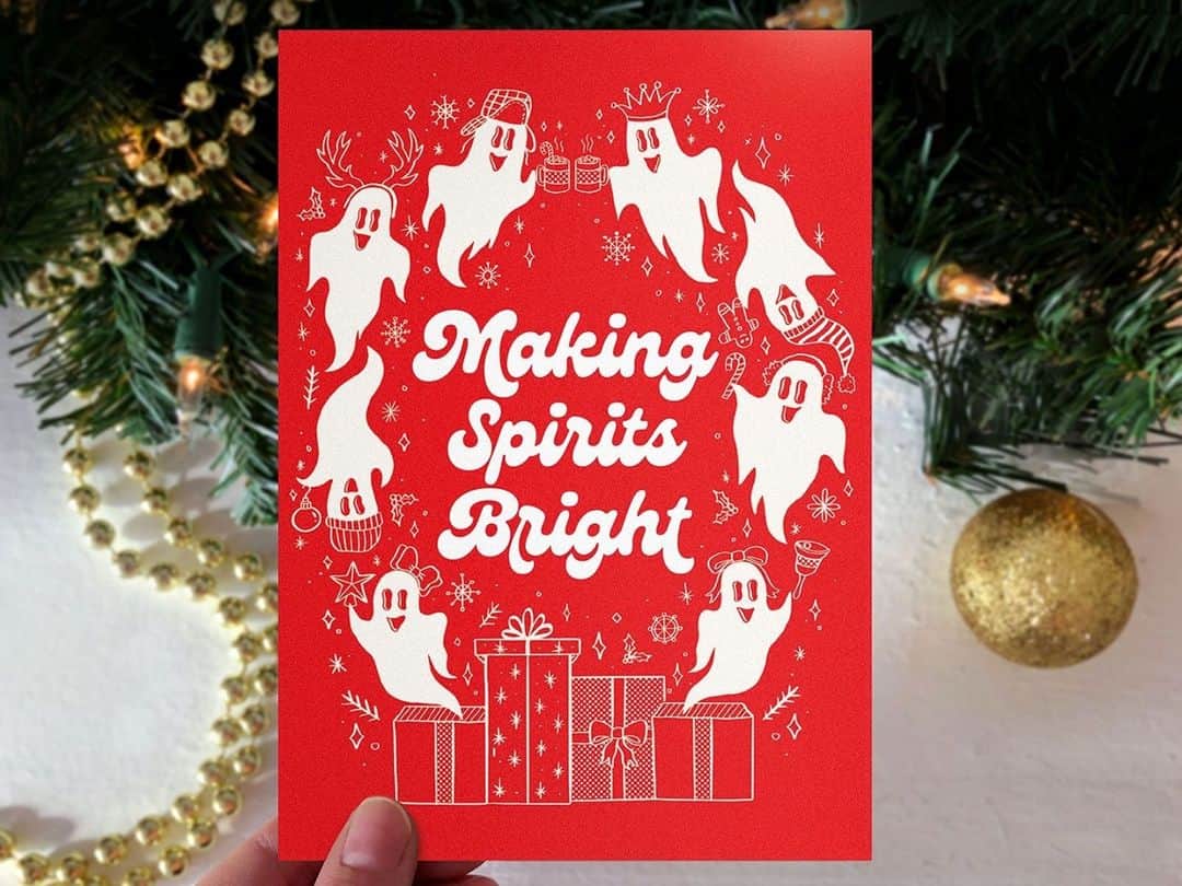 Dribbbleさんのインスタグラム写真 - (DribbbleInstagram)「Making Spirits Bright Holiday Card by Shaylyn Berlew ⠀ ⠀ #dribbble #design #holidays #typography #lettering #dribbblers」12月24日 6時57分 - dribbble