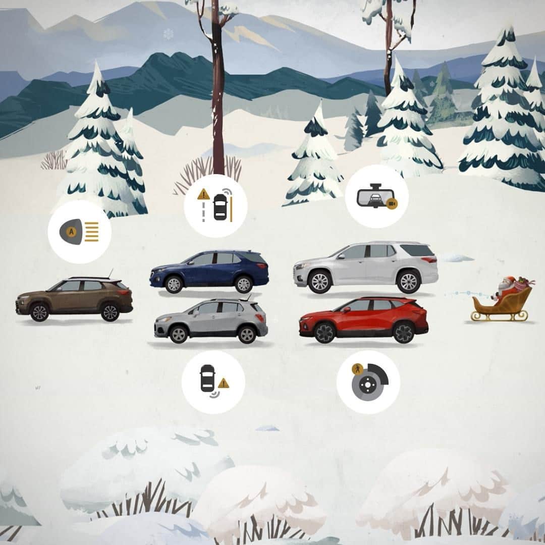 シボレーのインスタグラム：「You may think you know how Santa safely delivers #Christmas gifts, but you don’t. Head over to our Story for a secret holiday tale.」