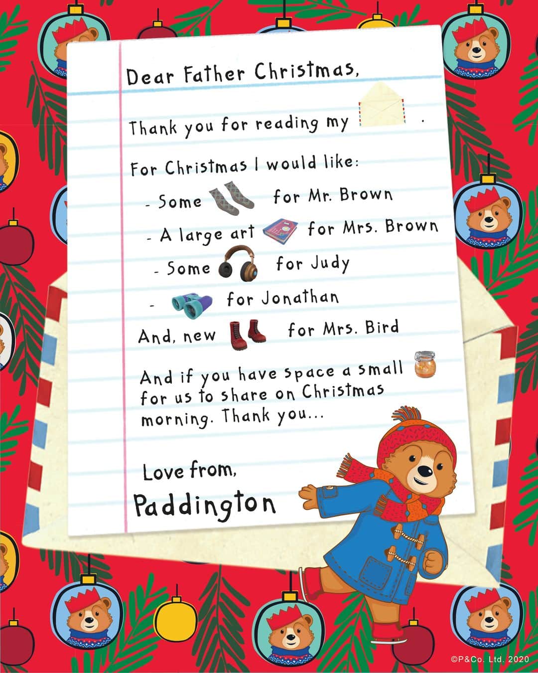 Paddington Bearさんのインスタグラム写真 - (Paddington BearInstagram)「Despite the digital age Father Christmas still prefers a letter, as does Aunt Lucy! 🤞」12月24日 1時35分 - paddingtonbear