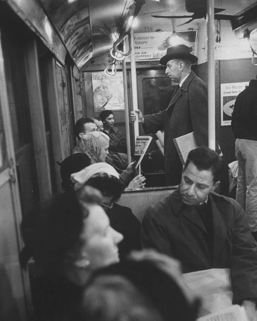 lifeのインスタグラム：「What's in the box? The man in the felt hat transported one of the world's most expensive items via the New York City subway in 1958. To find out what it was—with a surprise appearance by Meryl Streep!—tap the link in bio. (📷Donald Uhrbrock/The LIFE Images Collection)  #nycsubway #smithsonian #1950s #mysterybox」