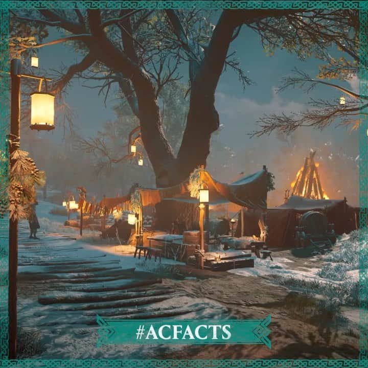 アサシン クリードのインスタグラム：「The Yule was festival was a time of feast and sacrifice. A tradition that has been going for generations. Enjoy the Yule Festival and all its rewards till January 7th!#AssassinsCreed #ACFact」