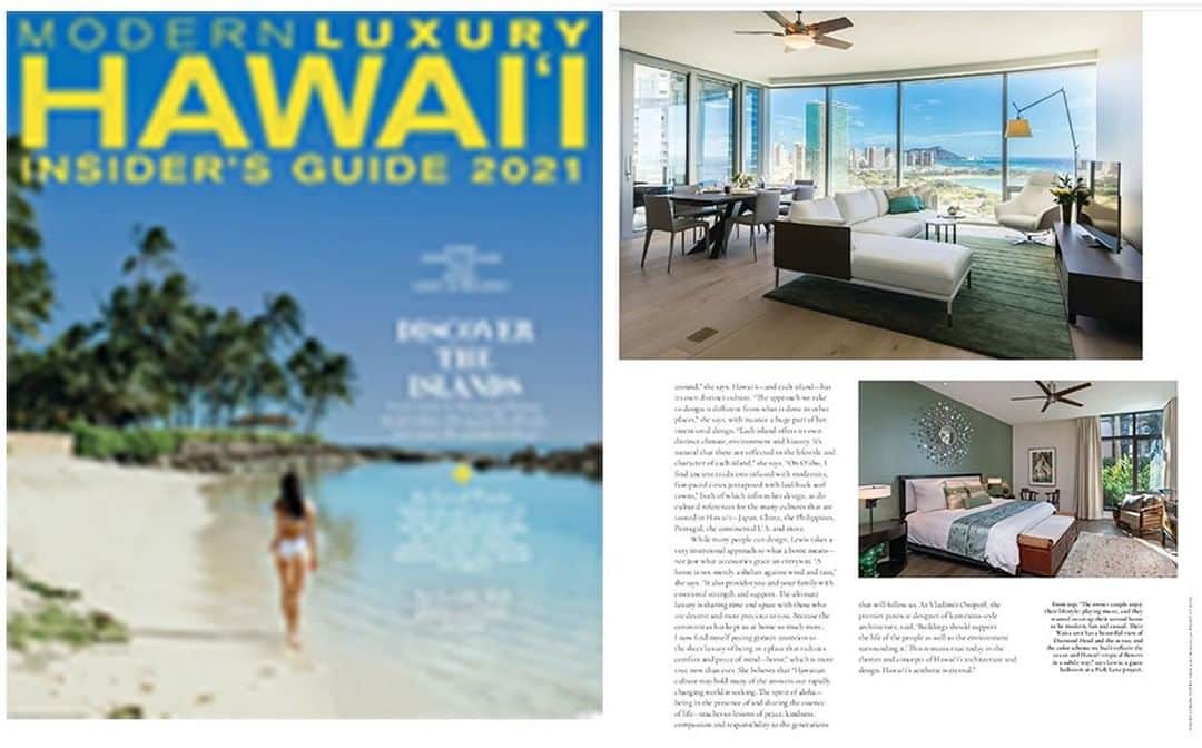 Reiko Lewisさんのインスタグラム写真 - (Reiko LewisInstagram)「Modern Luxury Hawai’i Modern Luxury Hawai’i Magazine's interview with Ventus Design came out on the recent issue. The interview features of the Hawaii design today. I would appreciate it if you could read the article if you have a moment. Modern Luxury Hawai’I (insider guide 2021) https://digital.modernluxury.com/publication/?m=3626&i=686109&p=66 モダンラグジュアリーハワイマガジンのVentus Designへのインタビューが、最新号で発表されました。インタビューは今日のハワイデザインについて。少し時間があれば記事を読んでいただければ幸いです。 #hawaiiinteriordesigner #interiordesignhawaii #hawaiidesign #hawaiiculture #modernluxurymagazine #hawaiihome #stylishlife #interiorlovers #designideas #beautifullife」12月24日 5時00分 - ventus_design_hawaii