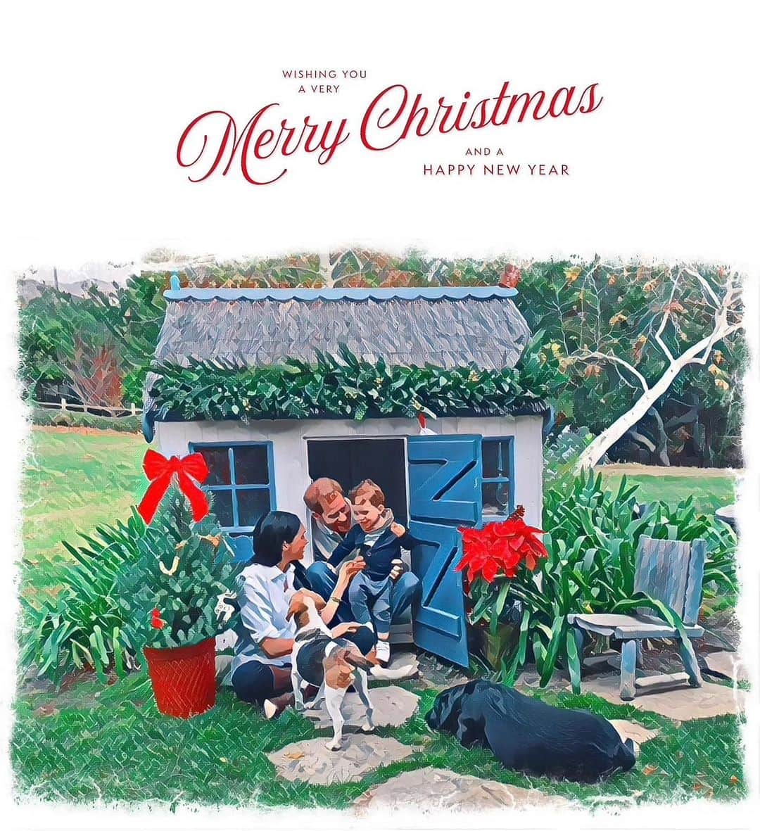 Just Jaredさんのインスタグラム写真 - (Just JaredInstagram)「Meghan Markle and Prince Harry have revealed their Christmas card for the 2020 season, with their son Archie and two dogs, Guy and Pula #MeghanMarkle #PrinceHarry #dukeofsussex  #DuchessofSussex #archiemountbattenwindsor  #britishroyalfamily  Photos: Doris Ragland/Sussex Media」12月24日 8時56分 - justjared