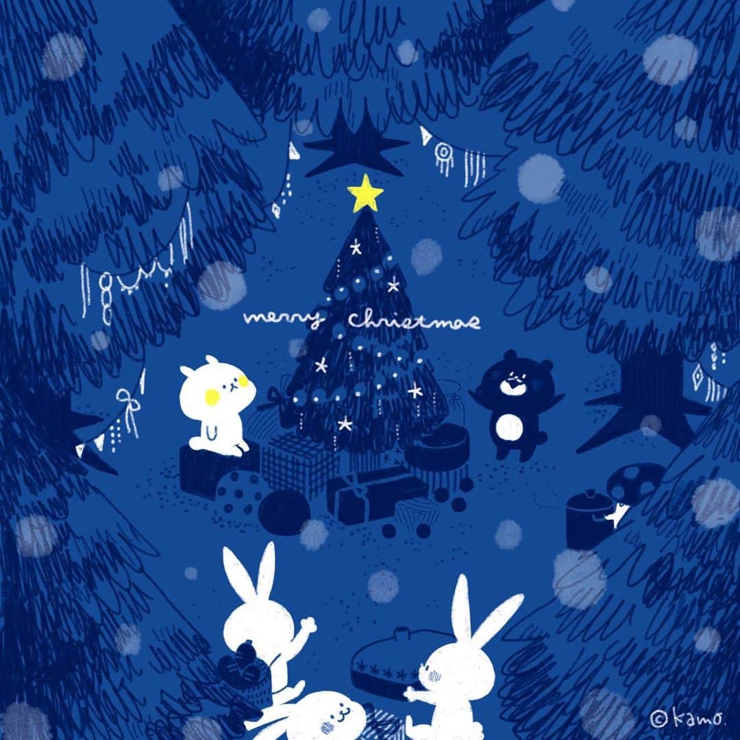 カモさんのインスタグラム写真 - (カモInstagram)「クリスマスイブ #ChristmasEve#Christmas#クリスマス#イブ#イラスト#illustration#ウサギタケ#usagitake」12月24日 10時04分 - illustratorkamo
