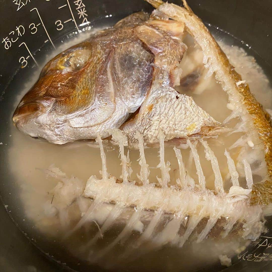 栗原友さんのインスタグラム写真 - (栗原友Instagram)「尾頭つきの焼き鯛の余りは鯛飯に。骨と頭、お酒だけで塩も入りません。　これを焼きおにぎりにして、お茶漬けしてもサイコーなんです。　@kuritomo_shouten クリトモ商店でご予約開始しています。年末年始も店頭に並びますのでご興味のある方は覗きに来てください。　オーダーはorder@kuritomo.co.JP」12月24日 10時31分 - kuri__tomo