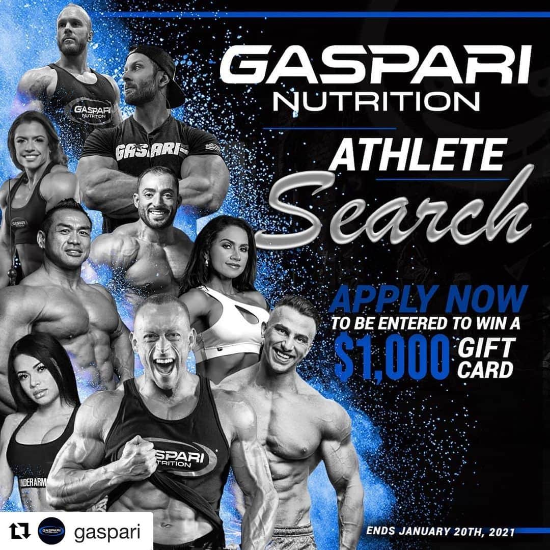 Hidetada Yamagishiさんのインスタグラム写真 - (Hidetada YamagishiInstagram)「#Repost @gaspari with @get_repost ・・・ GASPARI ATHLETE SEARCH! ➡️ Apply HERE: https://bit.ly/3oZhKLO To Be Entered To Win A $1,000 Gaspari Gift Card 💥     ➡️ Enter By Inputting Your Email and Applying At Gasparinutrition.com Only Applicants Who Do Both Will Be Qualified To Win.     Contest Ends January 20th, 2021. #Gaspari #Proven #GaspariNutrition #TeamGaspari #Bodybuilding #Fitness #Workout #Exercice #Healthy #RichGaspari #Athlete #Contest」12月24日 11時56分 - hideyamagishi