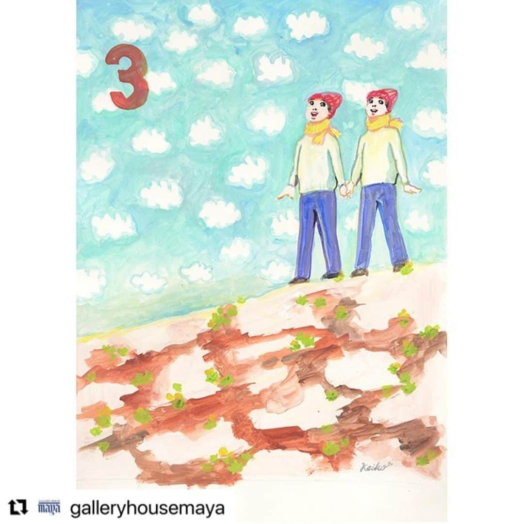 五月女ケイ子のインスタグラム：「#Repost @galleryhousemaya  ・・・ 【maya store】 五月女ケイ子さんの作品を追加しました！ 毎年大人気の五月女百貨店 @sootomehyakka のカレンダー、2021年度版3月の原画です。 アクリルガッシュ／額、マット付き。 https://www.gallery-h-maya.com/store/item/3701/ @keikosootome  #五月女ケイ子 #keikosootome  #mayastore #mayastoretokyo」