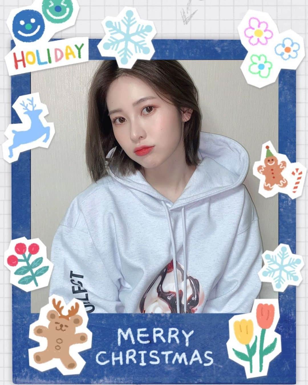 DIAのインスタグラム：「⠀ [#예빈]⠀ 메리크리스마스🎄💜  올해 크리스마스는 함께 집콕 해요😬⠀ #다이아 #DIA⠀ #YEBIN」