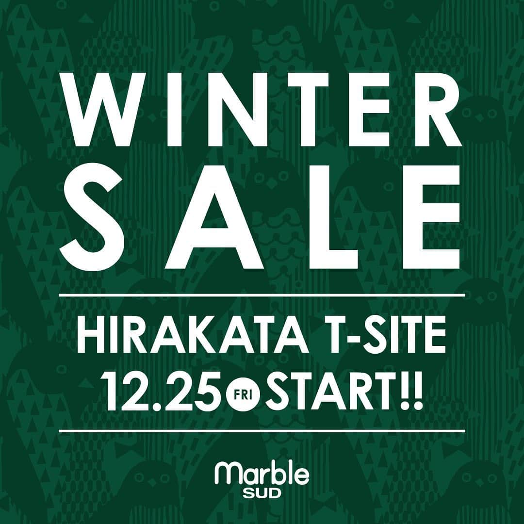 marbleSUD(マーブルシュッド) のインスタグラム：「いよいよ明日12月25日(金)より、枚方T-SITE店でのSALEがスタートします☆直営店ラストバッターでの開催となりますが、他店で完売になっている幻アイテムが見つかるかも！  プレゼントにぴったりな冬小物も豊富にご用意しております。ギフトラッピングも無料で承りますので、お気軽にお声がけくださいね。」