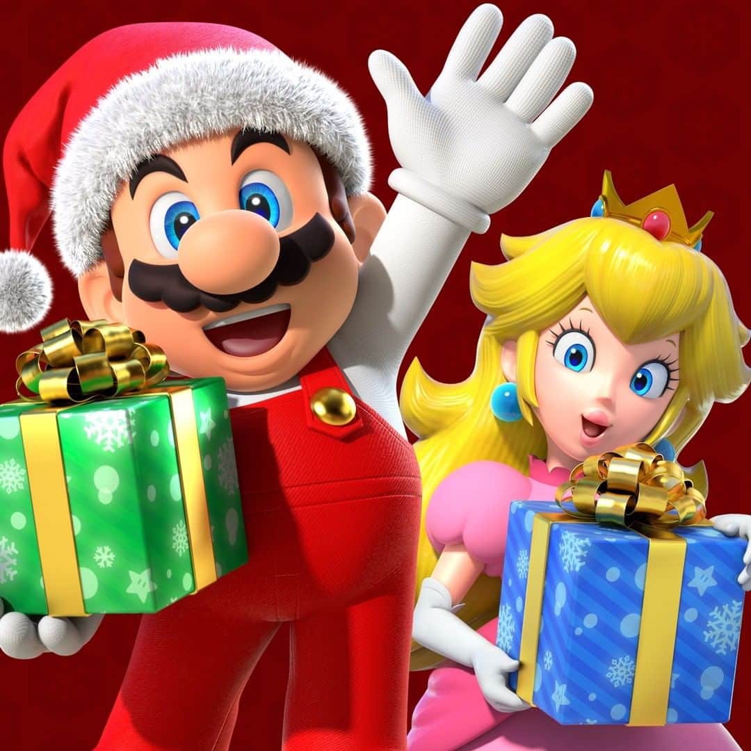 任天堂さんのインスタグラム写真 - (任天堂Instagram)「#HappyHolidays #クリスマス #マリオ #ピーチ #Mario #Peach #Nintendo #任天堂」12月25日 0時00分 - nintendo_jp