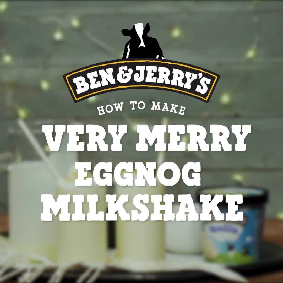 Ben & Jerry'sのインスタグラム：「Pairs well with pajamas and a roaring fire.  Get the full recipe at the link in our bio! 🥤」