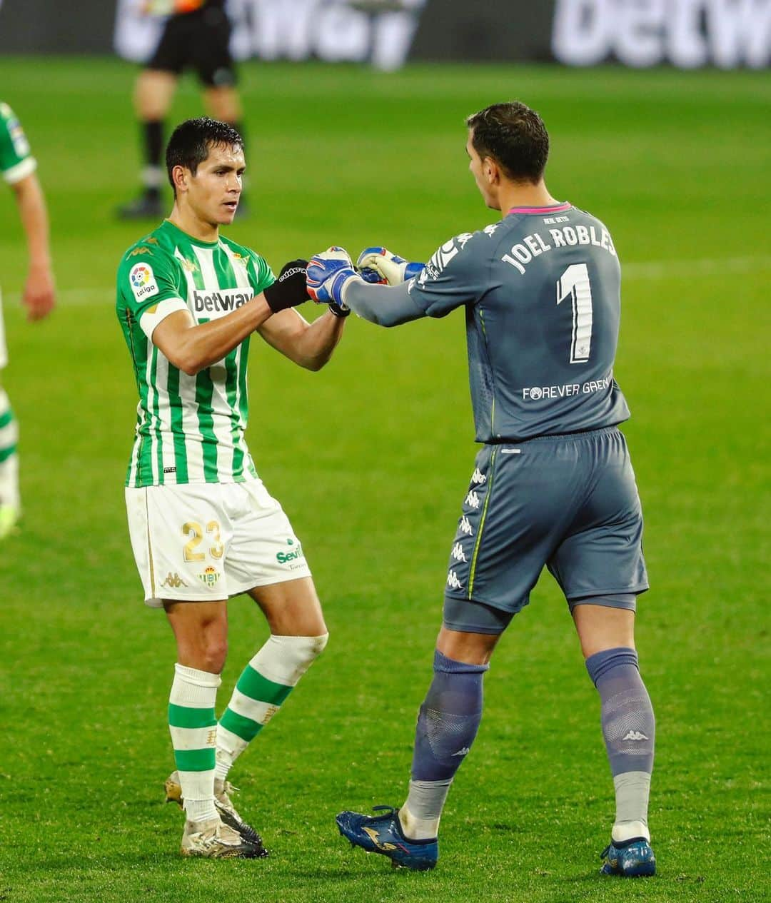 LFPさんのインスタグラム写真 - (LFPInstagram)「Good job, mate! 👊🏽  ¡Buen trabajo, compañero! 👊🏽  #Mandi #Joel #RealBetis #LaLiga #LaLigaSantander」12月25日 1時11分 - laliga