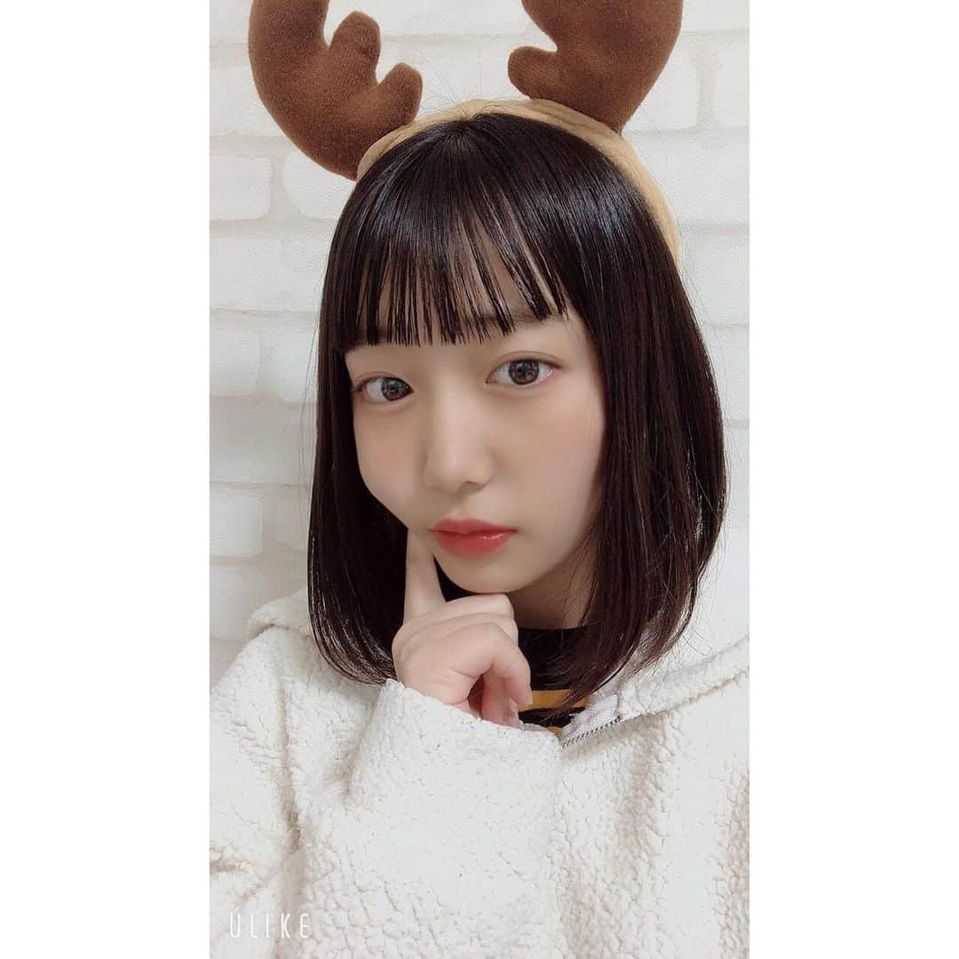 髙橋莉穂さんのインスタグラム写真 - (髙橋莉穂Instagram)「今日はクリスマスイブだね💞 みんなにとって素敵なクリスマスになりますように😆🎀 #プラチナムプロダクション #プラチナムプロダクション所属 #ボブ #クリスマスイブ #トナカイ #自撮り女子 #いいね返し #いいねした人で気になった人フォロー #シブサン #シブサンプロジェクト #シブサングリーンクラス #高橋莉穂 #髙橋莉穂  #プラチナムクリスマス」12月24日 17時17分 - ripopon_