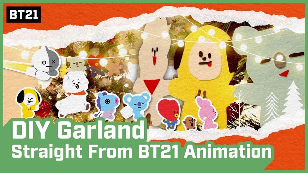 BT21 Stars of tomorrow, UNIVERSTAR!さんのインスタグラム写真 - (BT21 Stars of tomorrow, UNIVERSTAR!Instagram)「Make this Holiday merrier with BT21! 💗  Can you recall these tree ornaments from BT21 ORIGINAL STORY EP.04?   Well, how about making them in real life? 🎬 Link in bio!  #BT21 #DIY #Garland #Happy #Holidays #BT21_ORIGINAL_STORY」12月24日 18時00分 - bt21_official
