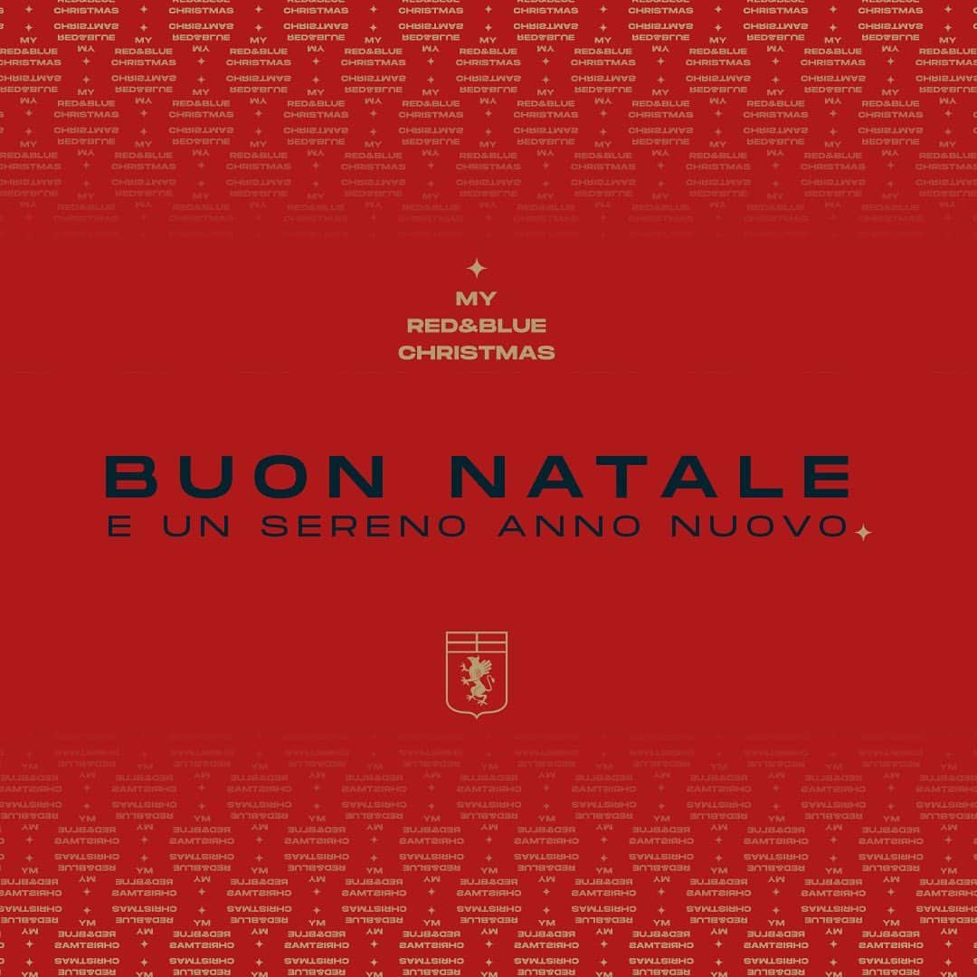 ジェノアCFCさんのインスタグラム写真 - (ジェノアCFCInstagram)「❤️💙🎄 Buon Natale a tutti dal Genoa Cfc.」12月24日 18時36分 - genoacfc