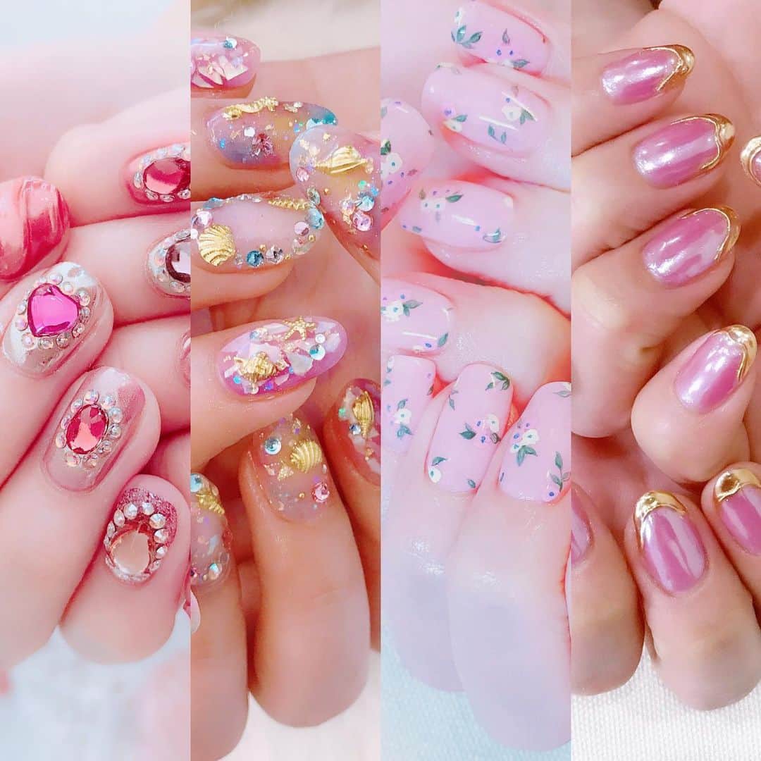 なかやまちえこのインスタグラム：「いつだって可愛いピンクのネイル💅⠀ ⠀ #nail #nails #nailart #ネイル #美甲 #ネイルアート  #japanesenailart #manucure #japanesenails #manicurist #gelnails #أظافر #네일아트 #미용 #vẽmóng #ピンクネイル #pinknails」